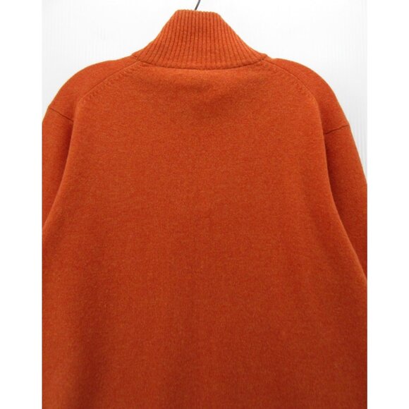 J Crew Sweater Large Lambs Wool 1/4 Zip Pullover Preppy Mock Neck - Picture 7 of 9